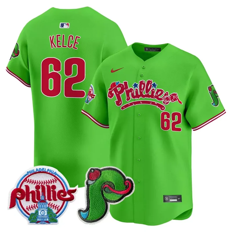 Green J T Realmuto Phillies Phanatic Patch Vapor Premier Limited Jersey V4 All Stitched - Image 2