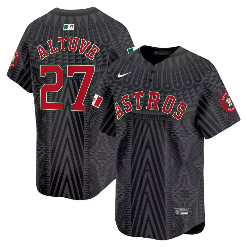 Green Justin Verlander Astros Mexico Aztec Pattern Vapor Premier Jersey Printed - Image 5