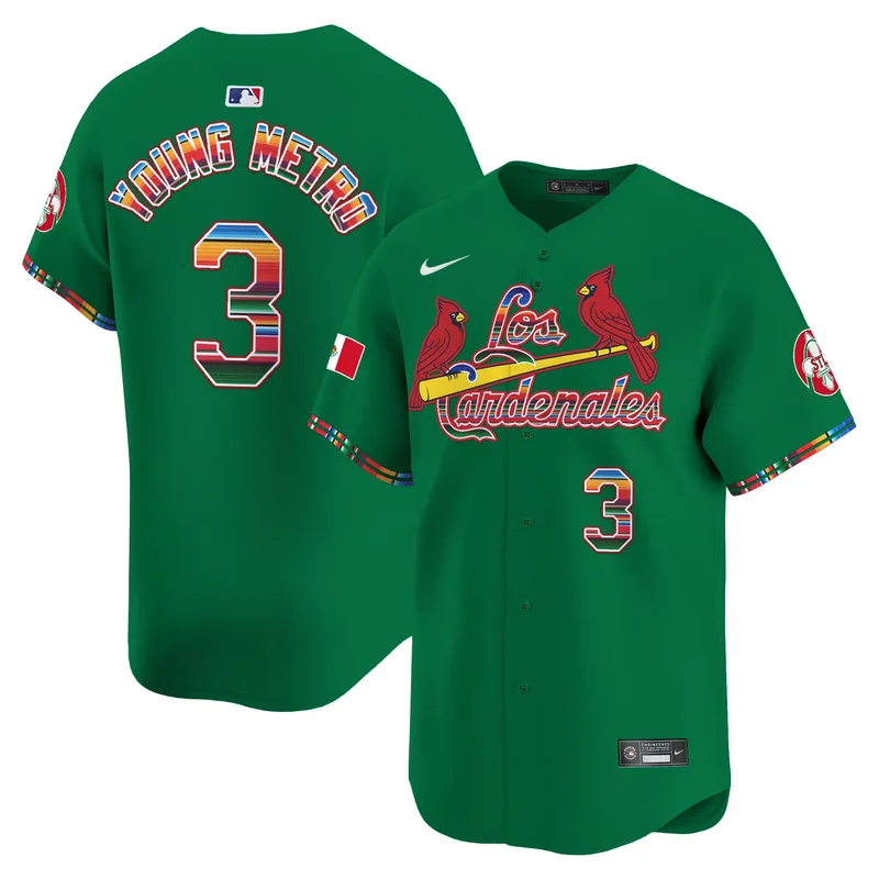 Green Metro Boomin st. louis cardinals fiesta cardenales jersey all stitched