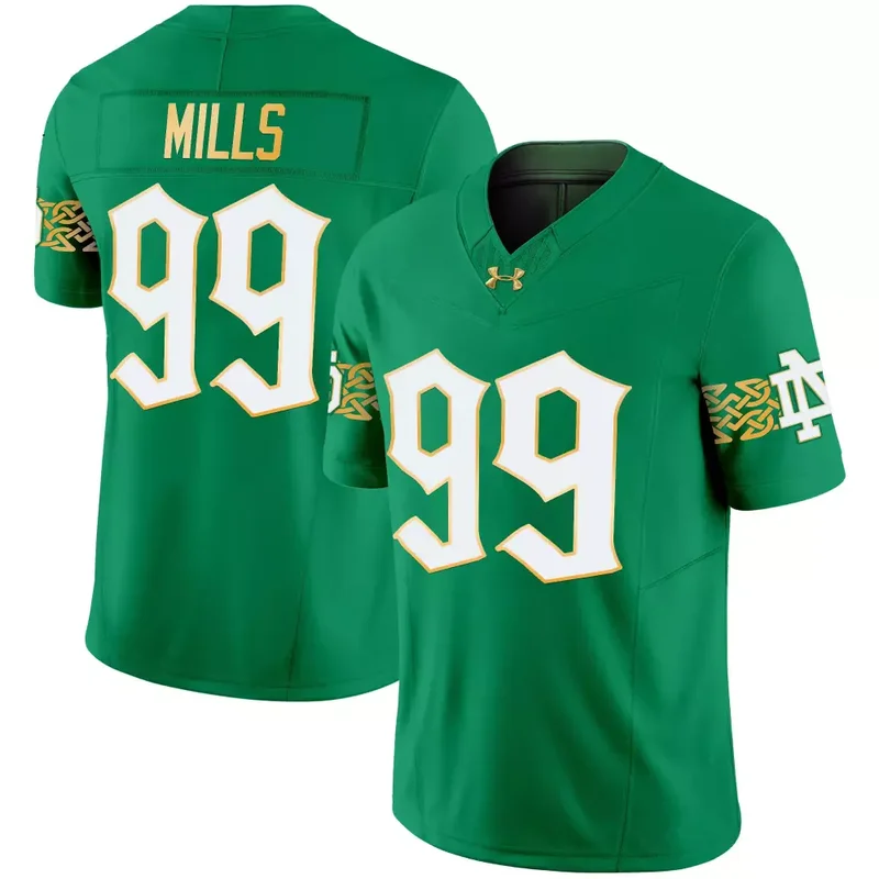 Green Rylie Mills Notre Dame Fighting Irish 2024 Vapor Limited Jersey V2 All Stitched