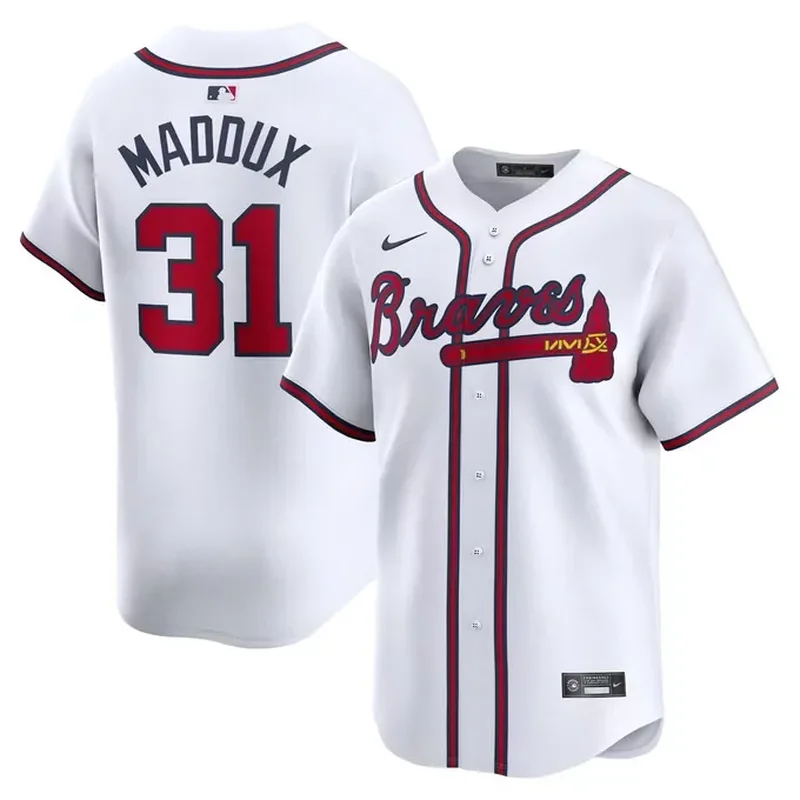 Hank Aaron Atlanta Braves Throwback Cooperstown Jersey White - Image 4