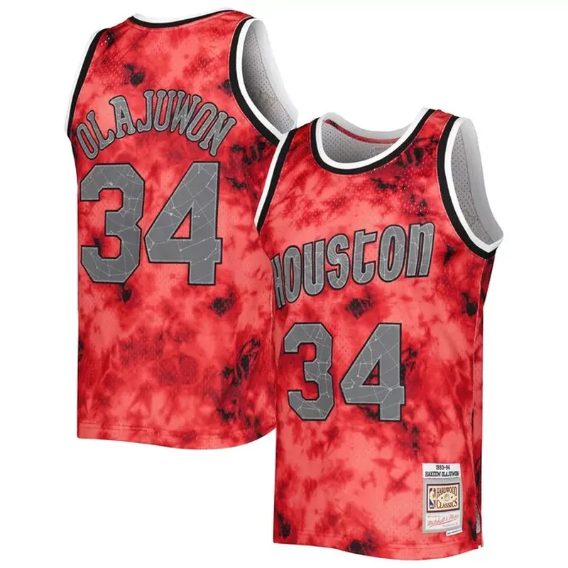 Hakeem Olajuwon Houston Rockets 1993/94 Galaxy Jersey Red