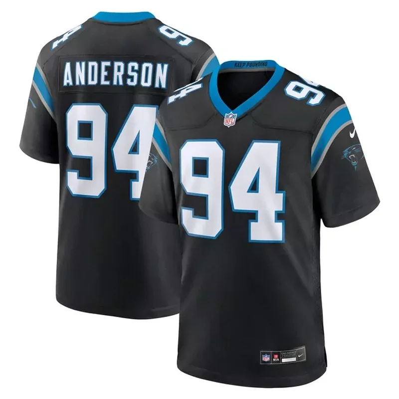 Raequan Williams Carolina Panthers Team Game Jersey Black - Image 4