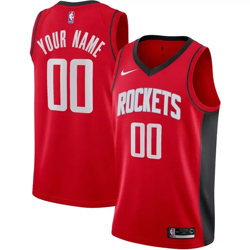 Houston Rockets Custom Jersey Icon Edition Red