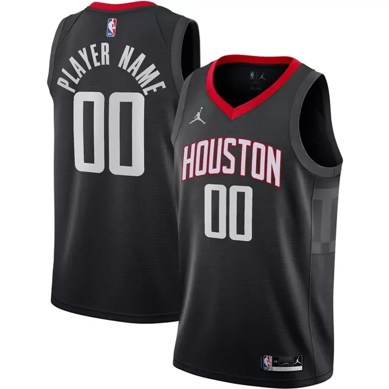 Houston Rockets Jordan Brand Custom Jersey Statement Edition Black