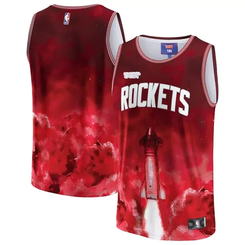Jabari Smith Jr Houston Rockets Fast Break Player Jersey Icon Edition Red - Image 5