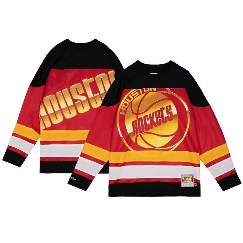 Houston Rockets Womens Classics Big Face 40 Hockey Jersey Red