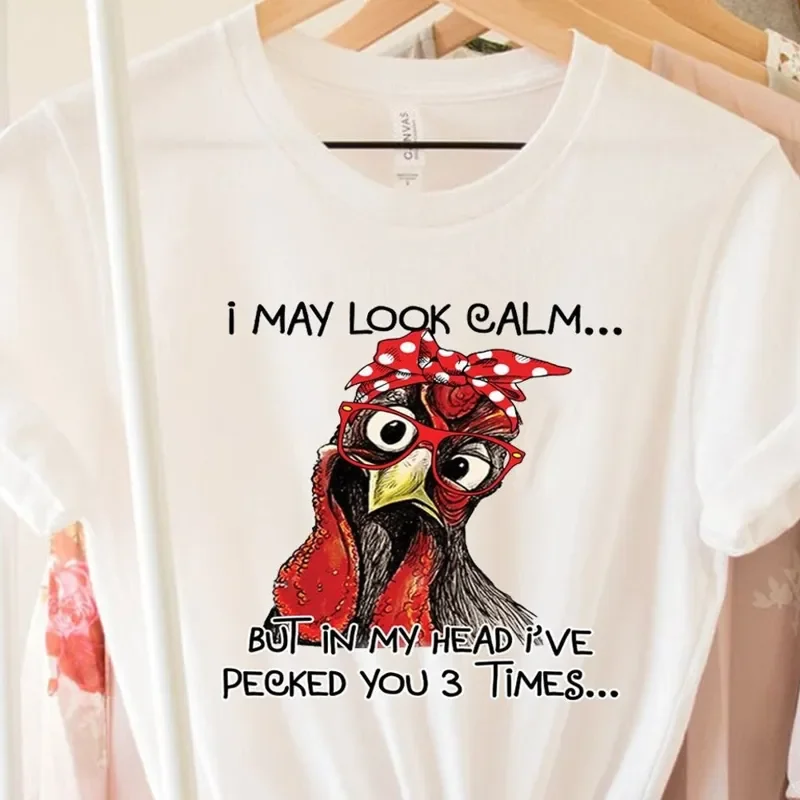 I May Look Calm But In My Head ve Pecked You 3 T-Shirt Hoodie Sweater Times Funny Humor Chicken Gifts Egg Shirts Sarcastic Tees