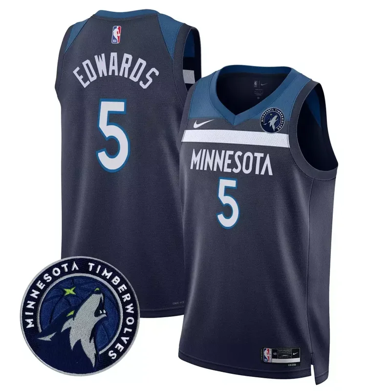 Icon Anthony Edwards Minnesota Timberwolves Swingman Jersey V2 All Stitched