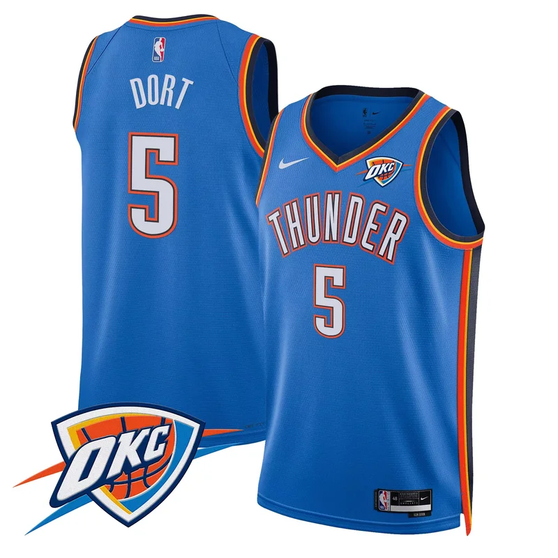 Icon Luguentz Dort oklahoma City thunder swingman jersey v2 all stitched