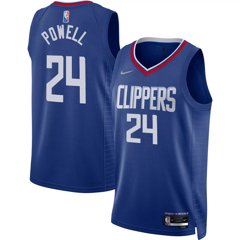 Icon Norman Powell los angeles clippers swingman jersey all stitched