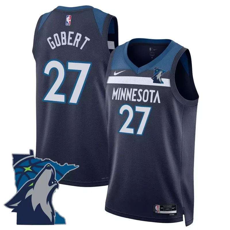Icon Rudy Gobert Minnesota Timberwolves Swingman Jersey Minnesota Patch All Stitched