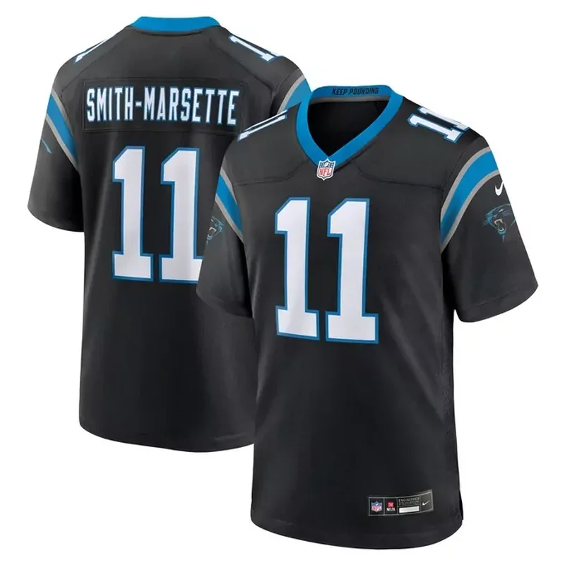 Xavier Woods Carolina Panthers Womens Team Game Jersey Black - Image 5