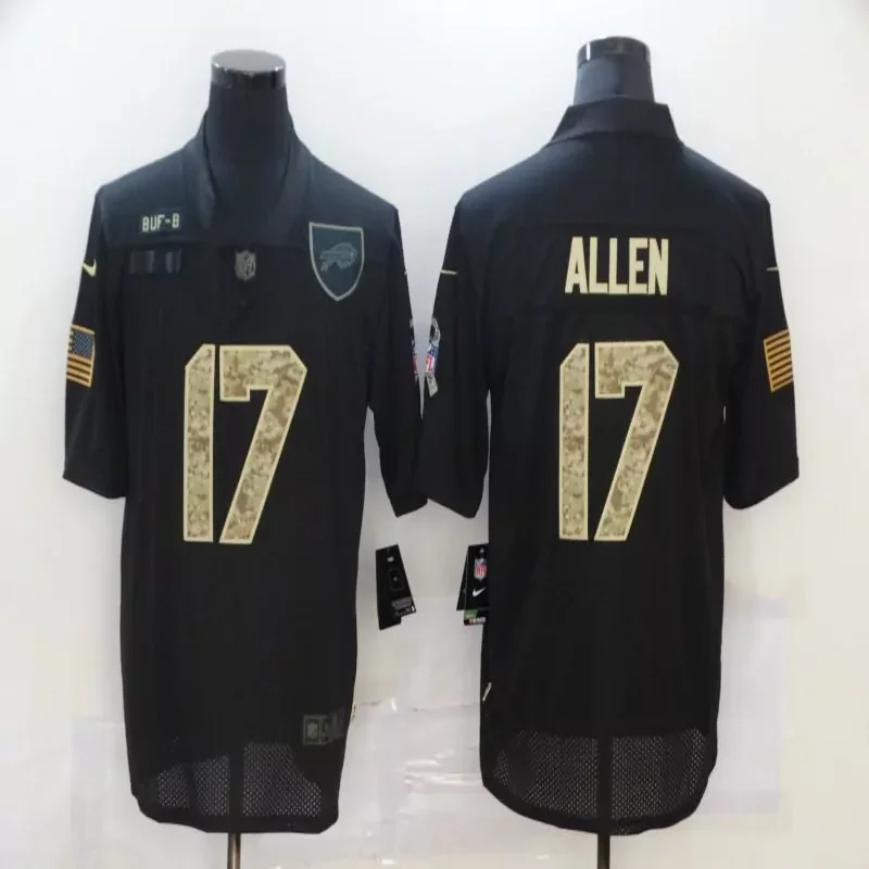 Buffalo Bills #17 Josh Allen NFL Black Jersey