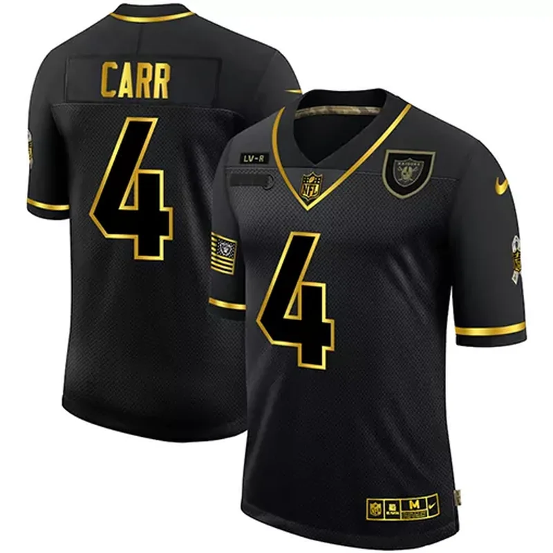 Kansas City Chiefs #15 Mahomes NFL Black Gold American Flag Jersey - Image 3