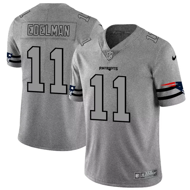 New England Patriots #11 Edelman NFL Ash Gray Jersey