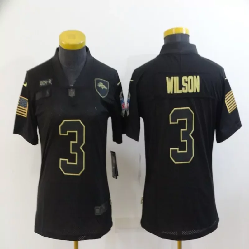 Denver Broncos #3 Wilson NFL Black Jersey