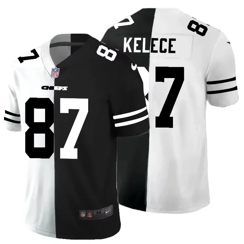 Kansas City Chiefs #87 Kelce NFL Ash Gray Jersey - Image 2