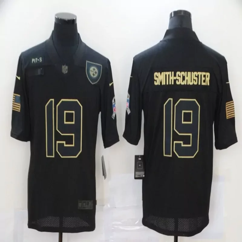 Pittsburgh Steelers #19 Smith-Schuster NFL Black Camouflage Jersey - Image 2