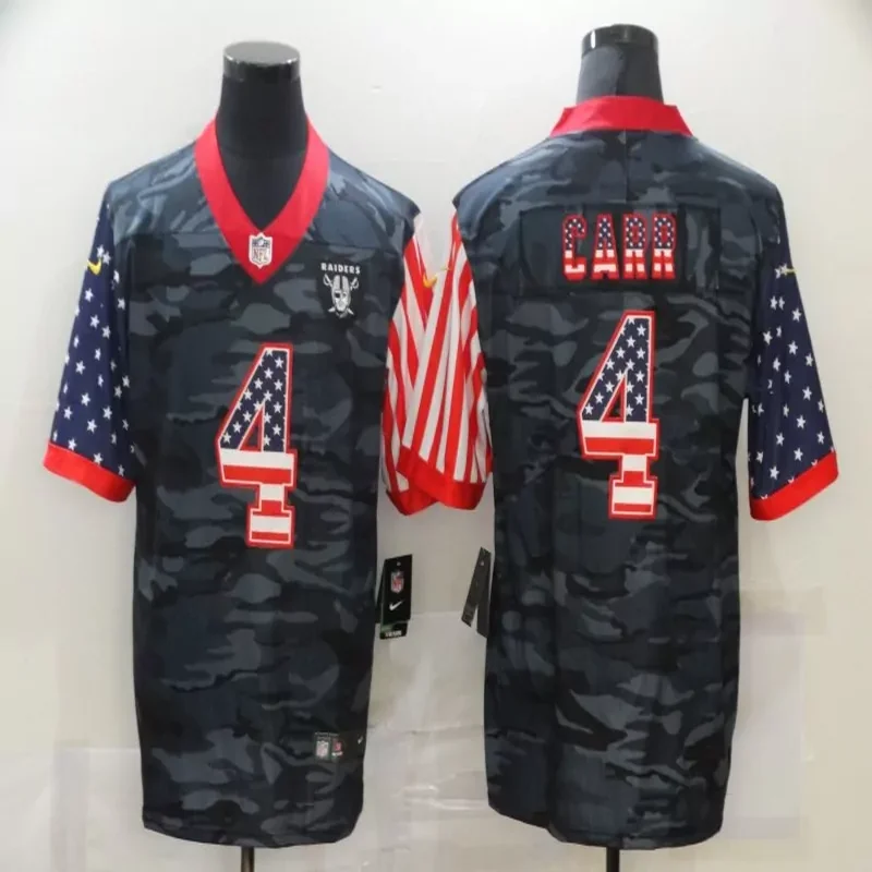 Kansas City Chiefs #15 Mahomes NFL Black Gold American Flag Jersey - Image 5