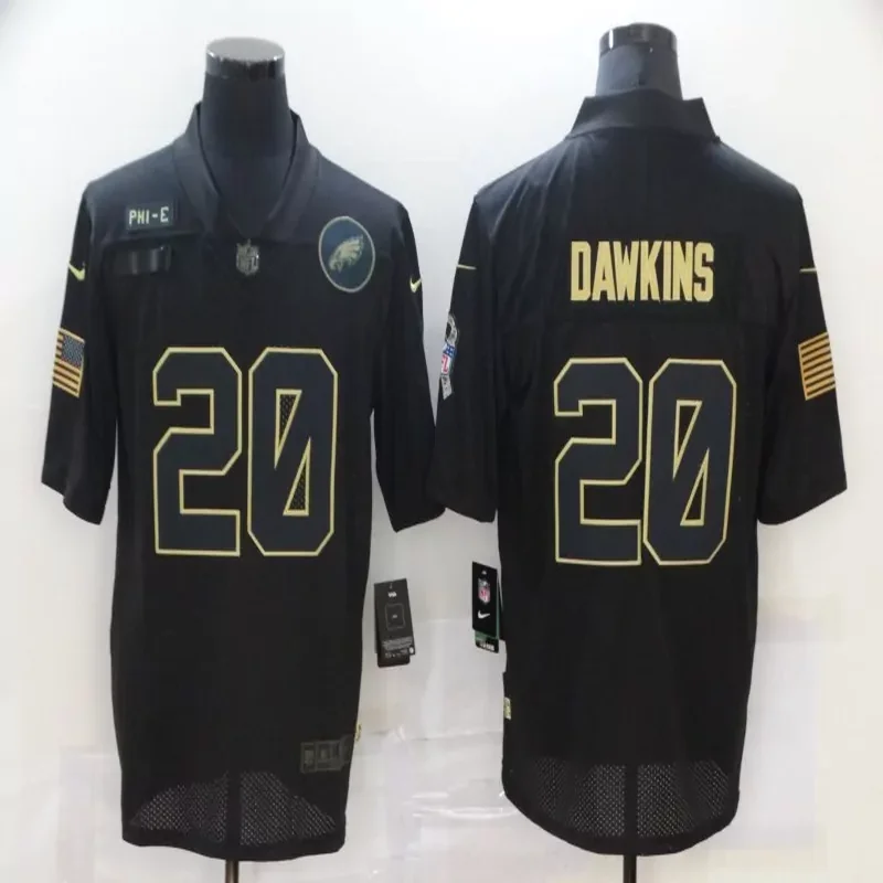 Philadelphia Eagles #20 Dawkins NFL Black Jersey