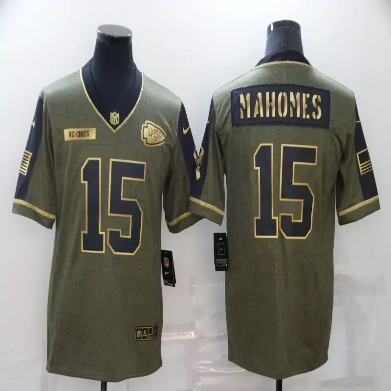 Kansas City Chiefs #15 Mahomes NFL Camouflage Jersey