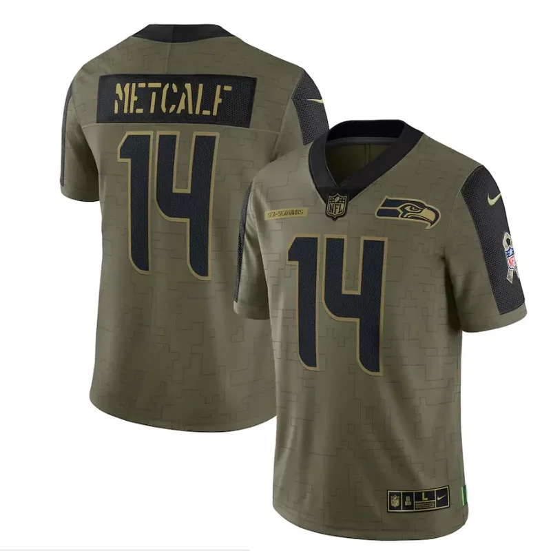 Seattle Seahawks #3 Wilson NFL Black Matte Jersey - Image 4