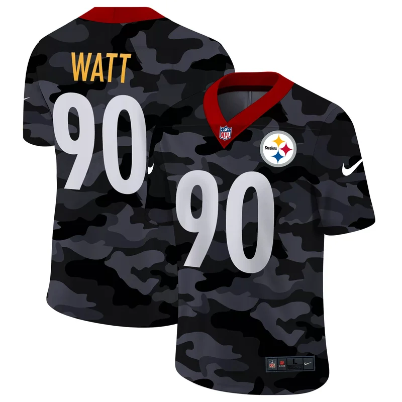 Pittsburgh Steelers #90 Watt NFL White Jersey - Image 3
