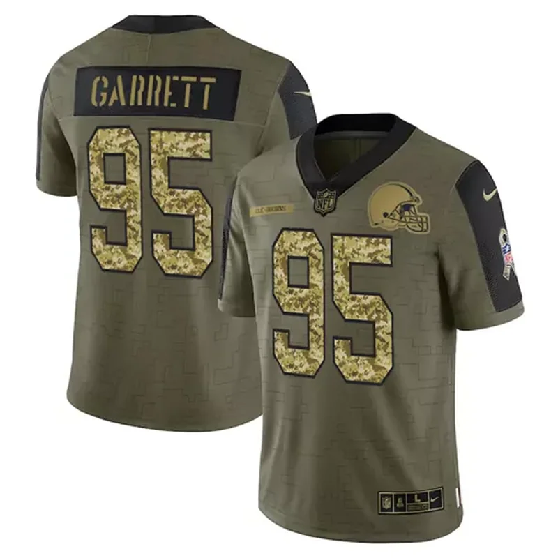 Cleveland Browns #95 Garret NFL Camouflage Jersey