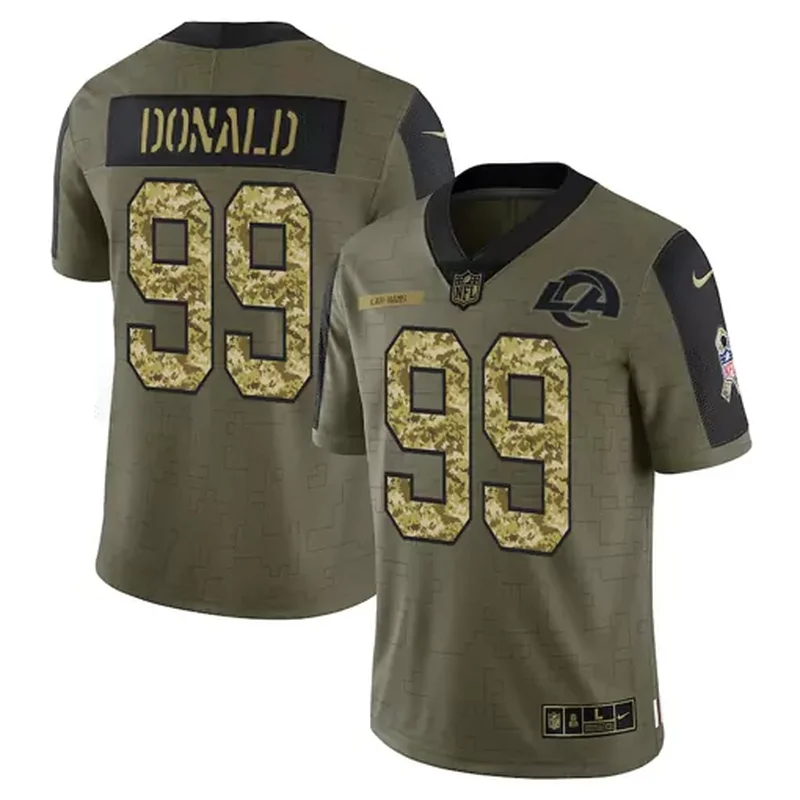 Los Angeles Rams #99 Donald NFL Camouflage Jersey