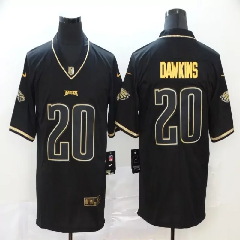 Philadelphia Eagles #20 Dawkins NFL Black Jersey - Image 2
