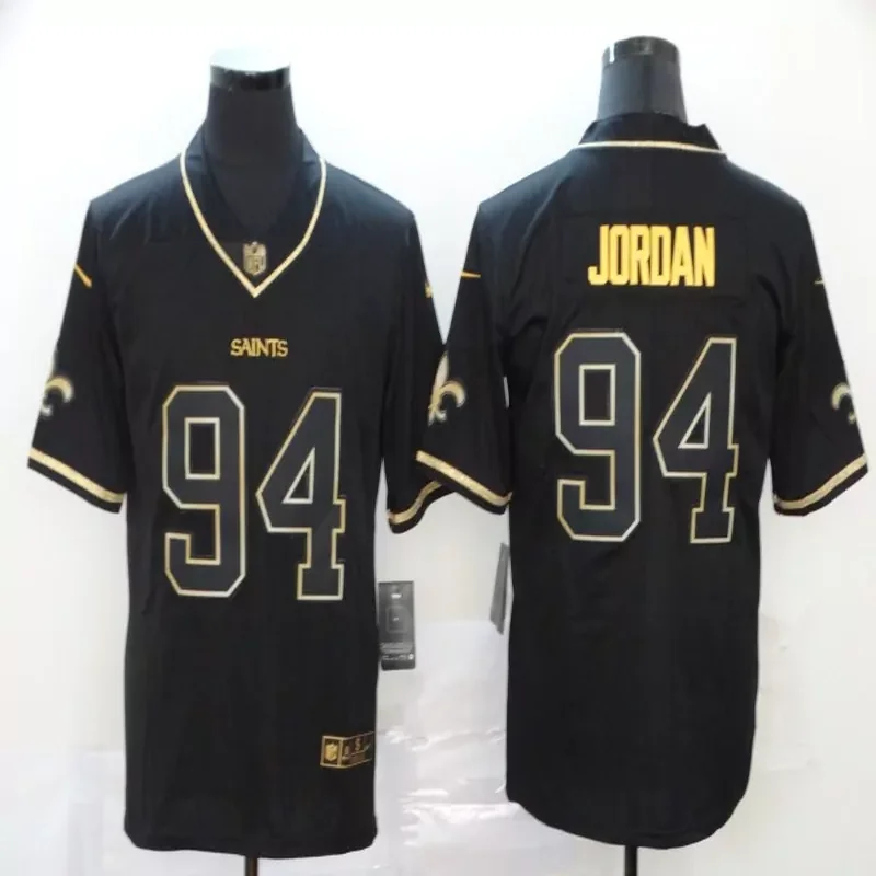 New Orleans Saints #94 Jordan NFL Black Jersey