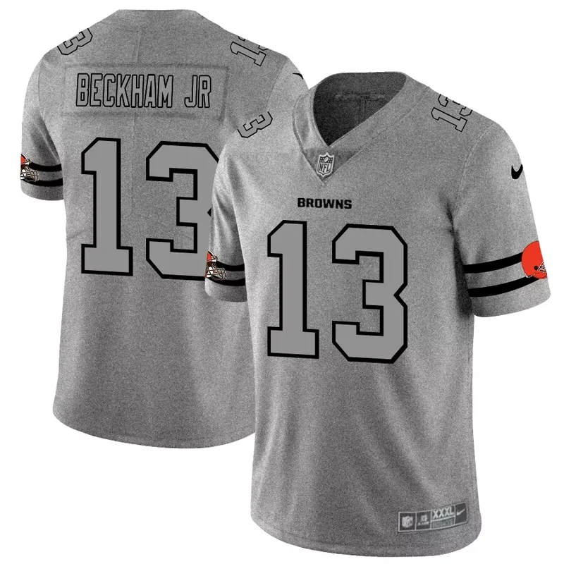 Cleveland Browns #13 Beckham Jr NFL Black Millitary Green Jersey - Image 3
