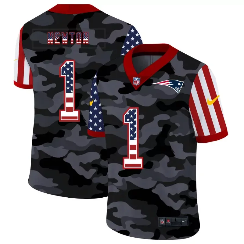 New England Patriots #1 Newton NFL Black Jersey - Image 2