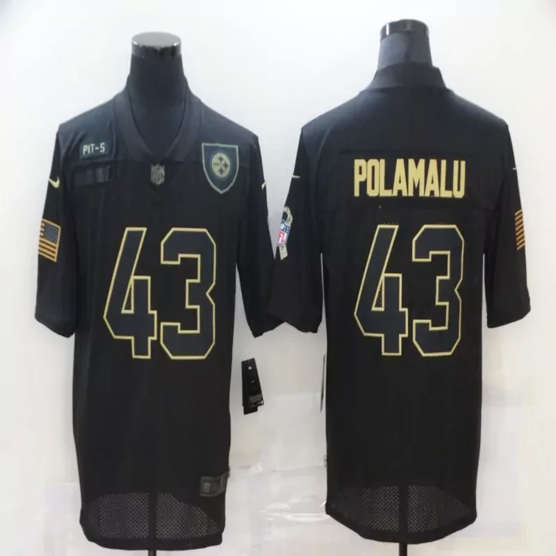 Pittsburgh Steelers #43 Polamalu NFL Black Jersey