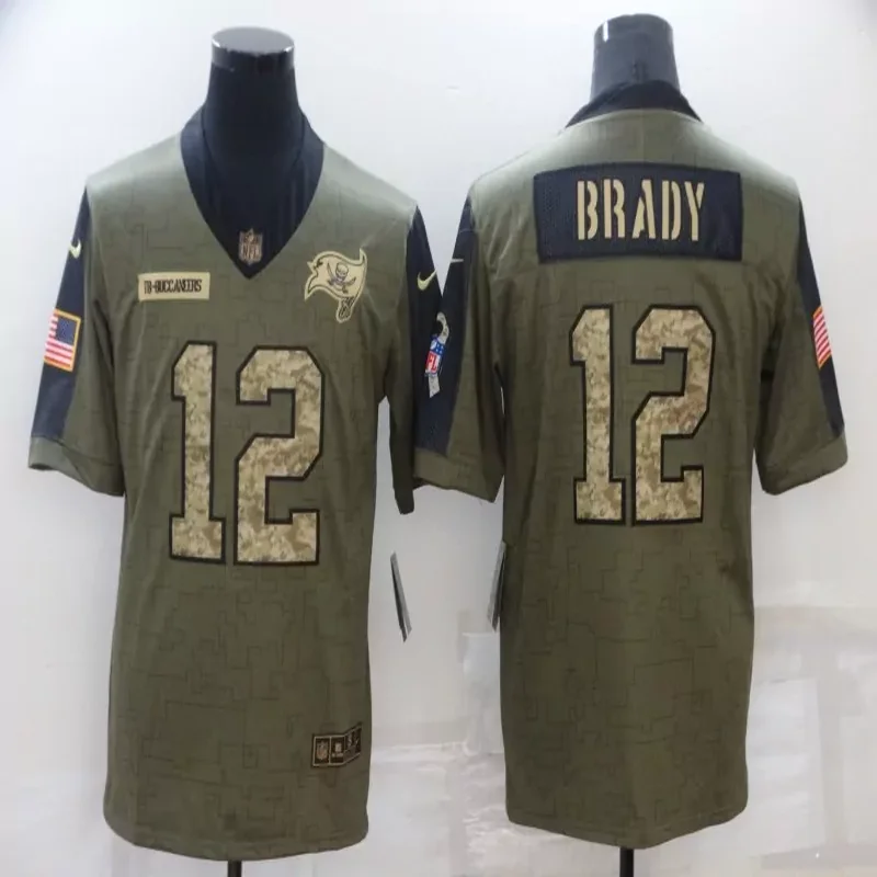Seattle Seahawks #3 Wilson NFL Black Camouflage American Flag Jersey - Image 5