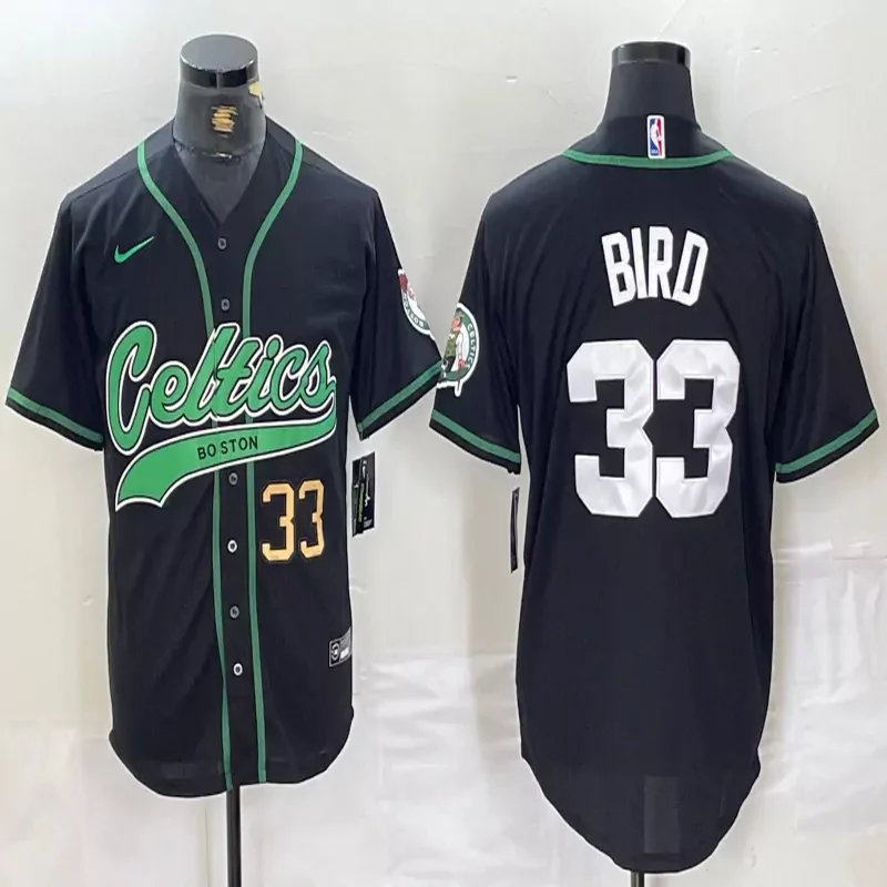 Boston Celtics #7 Brown NBA Celtics Green Baseball Baseball Jersey - Image 5
