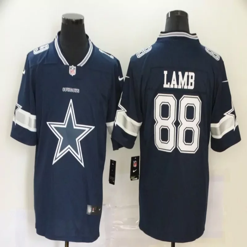 Dallas Cowboys #88 Lamb NFL Black Navy Jersey
