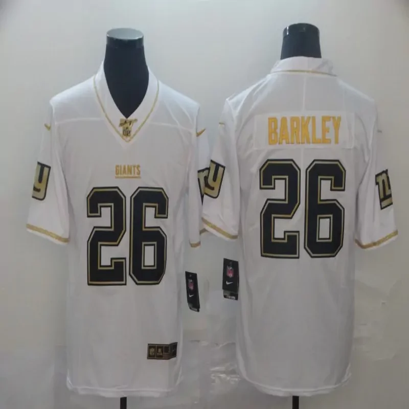 New York Giants #26 Barkley NFL White Jersey