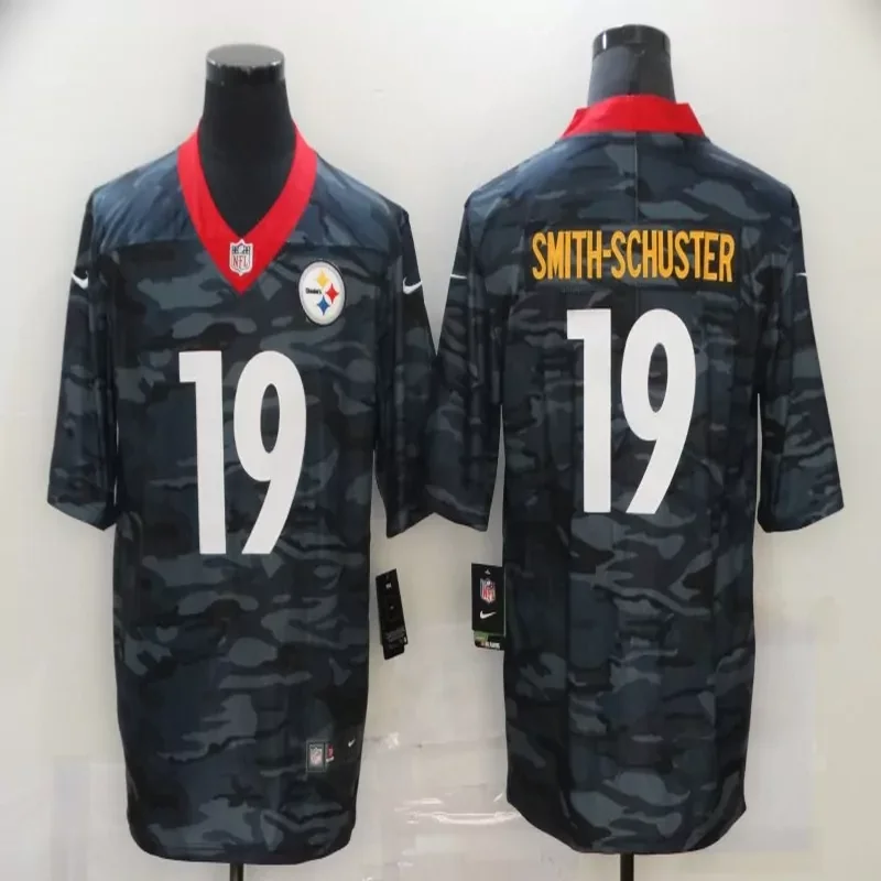 Pittsburgh Steelers #19 Smith-Schuster NFL Black Camouflage Jersey - Image 4