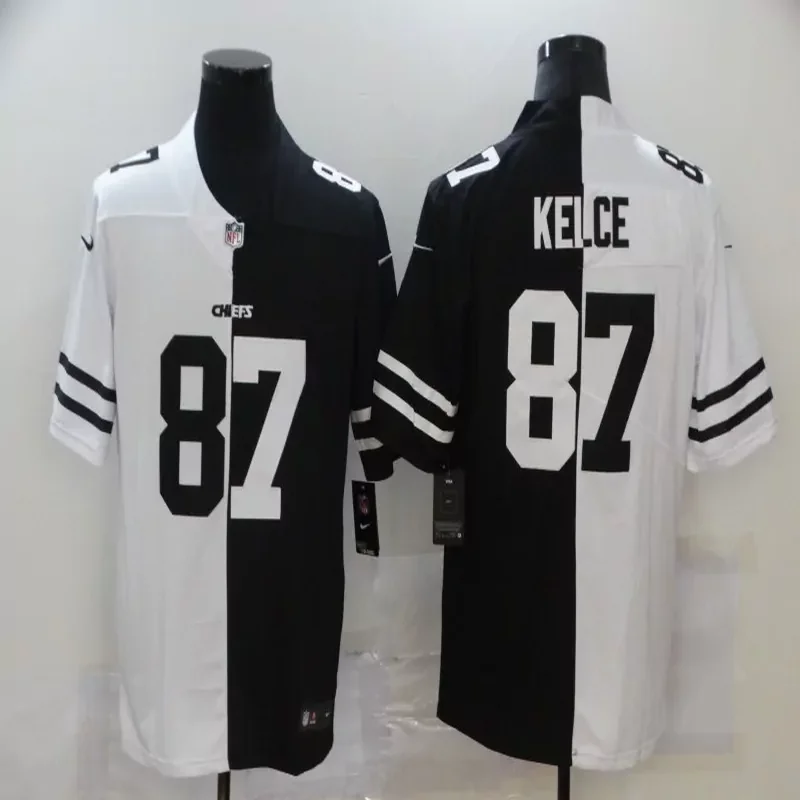 Kansas City Chiefs #87 Kelce NFL Ash Gray Jersey - Image 5