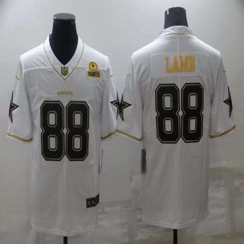 Dallas Cowboys #88 Lamb NFL Black Navy Jersey - Image 2