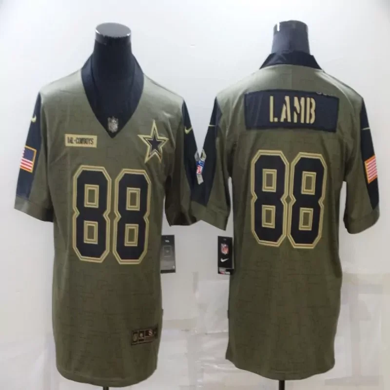 Dallas Cowboys #88 Lamb NFL Black Navy Jersey - Image 3
