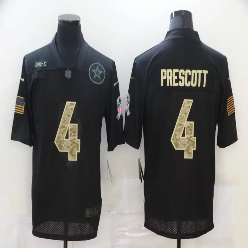 Dallas Cowboys #4 Prescott NFL Black Jersey