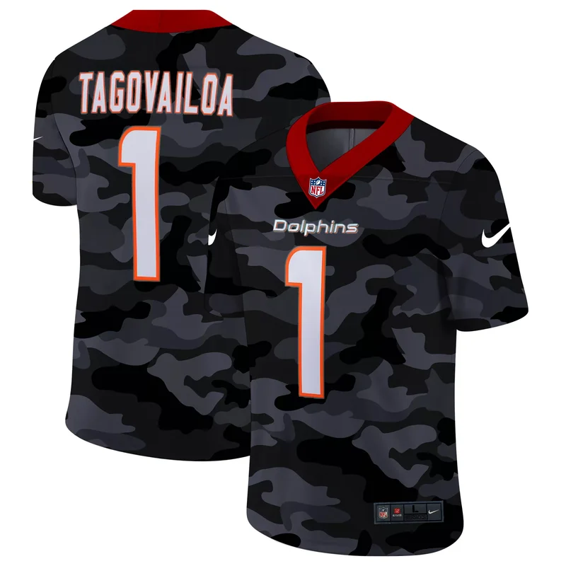 Miami Dolphins #1 Tagovailoa NFL Aqua Green Jersey - Image 4