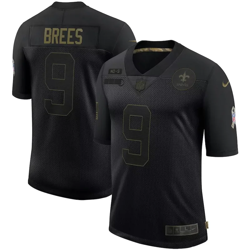 New Orleans Saints #9 Brees NFL Black Jersey