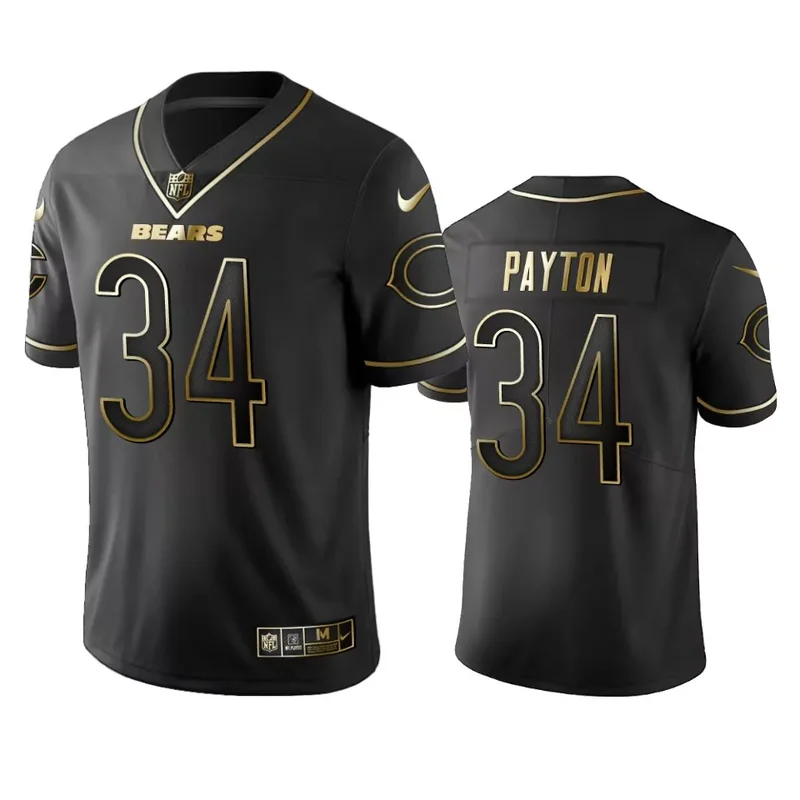 Chicago Bears #34 Payton NFL Ash Gray Jersey - Image 3