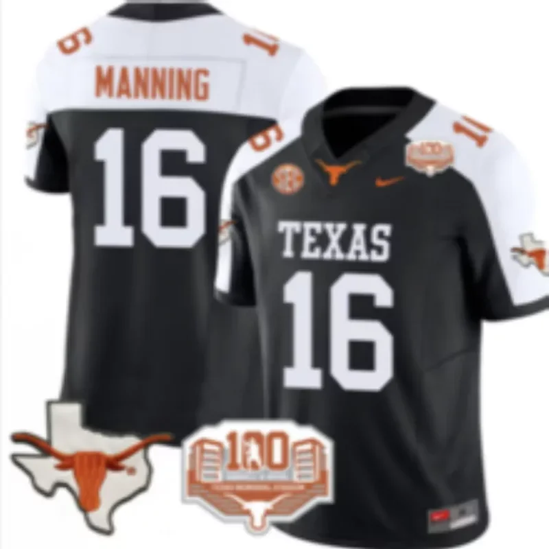 Texas Longhorns #3 Ewers NCAA Brown White Jersey - Image 4