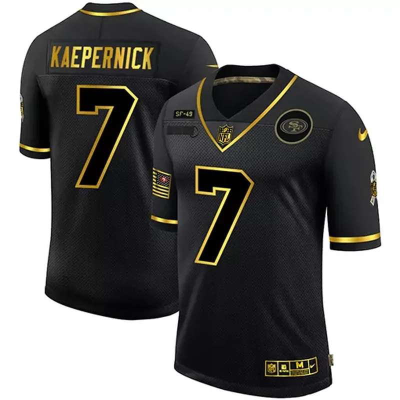 San Francisco 49ers #7 Kaepernick NFL Black Jersey - Image 3