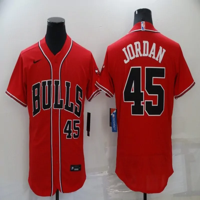 Chicago Bulls #33 Pippen NBA Black Baseball Jersey - Image 3